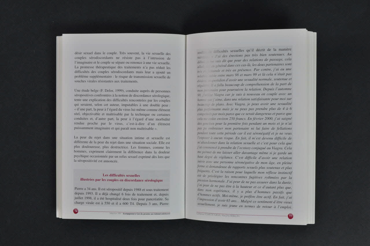Editions Comment Dire? livre "Infection VIH. Accompagnement et suivi des personnes sous traitement antirétroviral" France 2001/1 2002.127.83 Photo Mucem