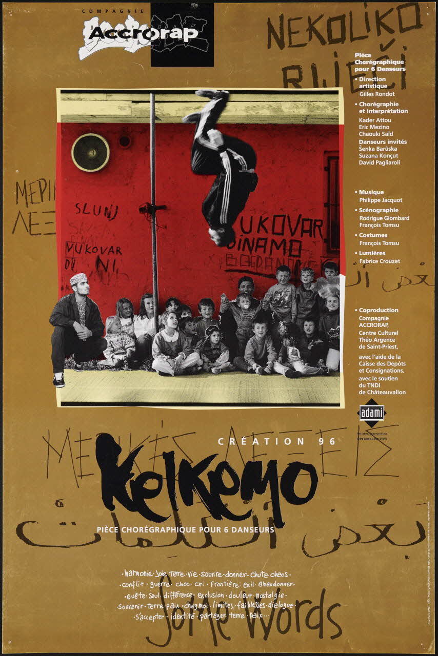 Compagnie Accrorap affiche Kelkemo 1996 2018.1.9 Photo Mucem / Marianne Kuhn