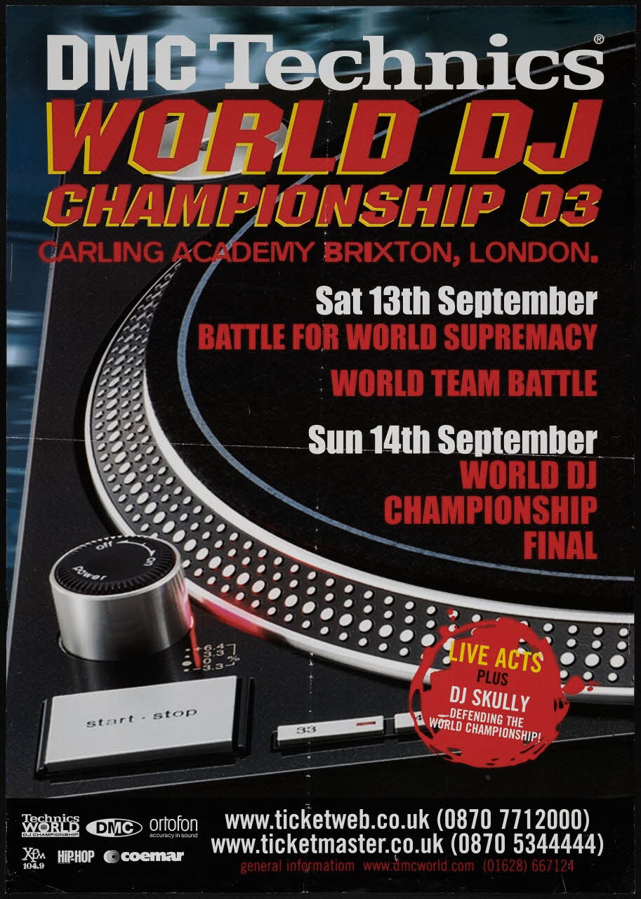 affiche DMC Technics World DJ Championship 03 2018.10.1  Photo Mucem / Marianne Kuhn