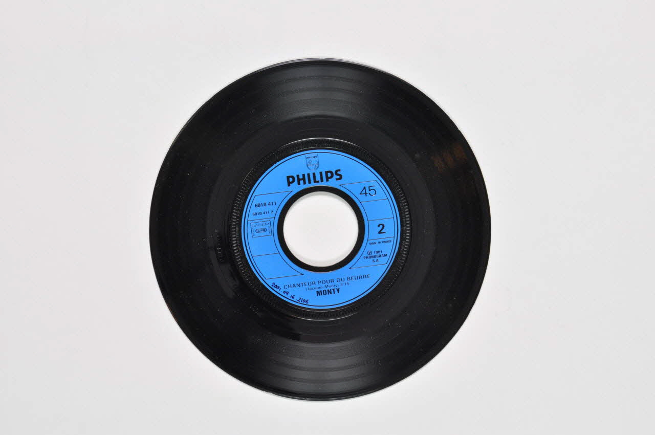 disque 45 tours Chanteur pour du beurre 2001.69.16.2106 Photo Mucem