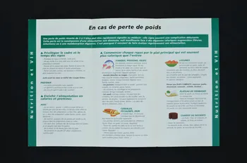 Association de Lutte contre le Sida (ALS) Lyon Dépliant "La perte de poids" Rhône-Alpes, France 1997/4 2002.127.9 Photo Mucem