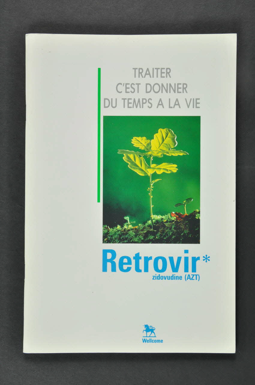 Laboratoire Glaxowellcome BROCHURE "Retrovir* zidovudine (AZT)" France 1992 2002.127.95 Photo Mucem