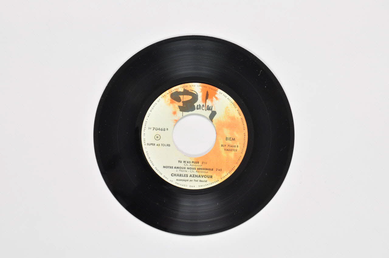 disque 45 tours Notre amour nous ressemble 2001.69.16.2127 Photo Mucem