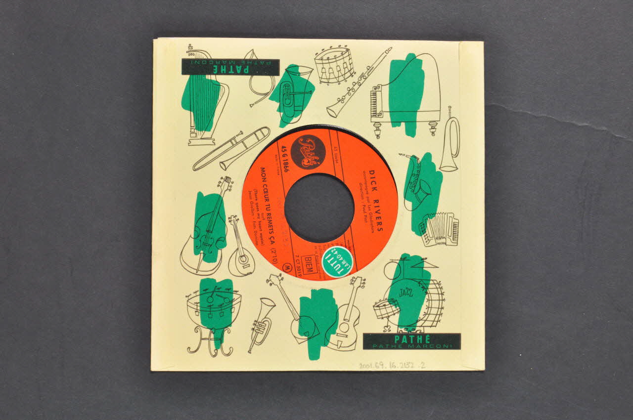 disque 45 tours Mon coeur tu remets ça 2001.69.16.2132.1-2 Photo Mucem