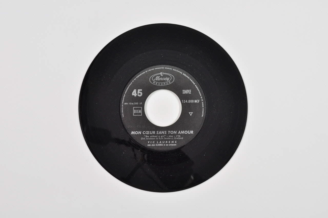 disque 45 tours Mon coeur sans ton amour 2001.69.16.2211 Photo Mucem