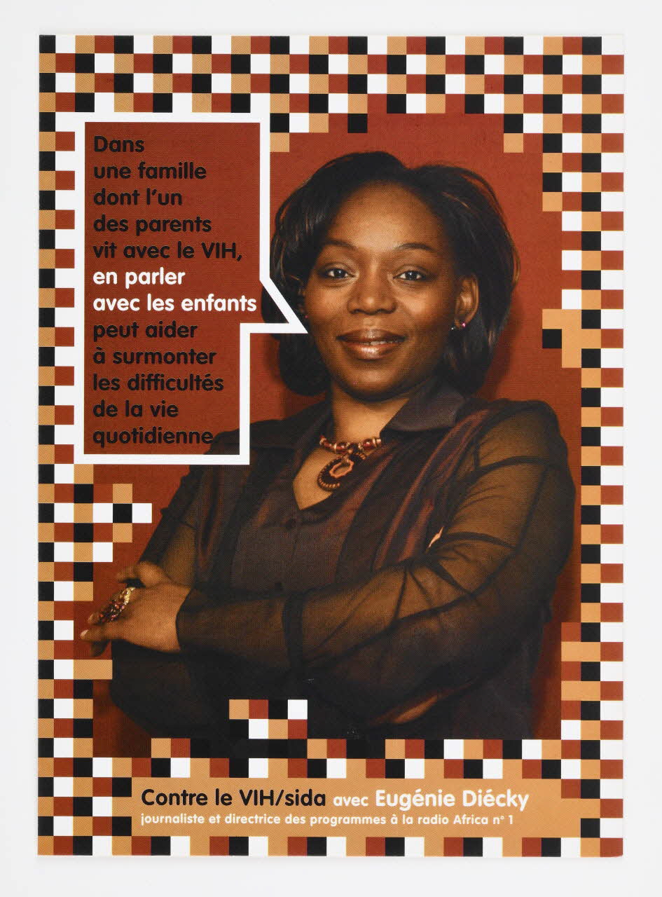 Association Afrique Avenir carte postale "Dans une famille où l'un des parents vit avec le VIH, en parler avec les enfants peut aider à surmonter les difficultés de la vie quotidienne" France 2008 2008.33.9 Photo Mucem / Marianne Kuhn