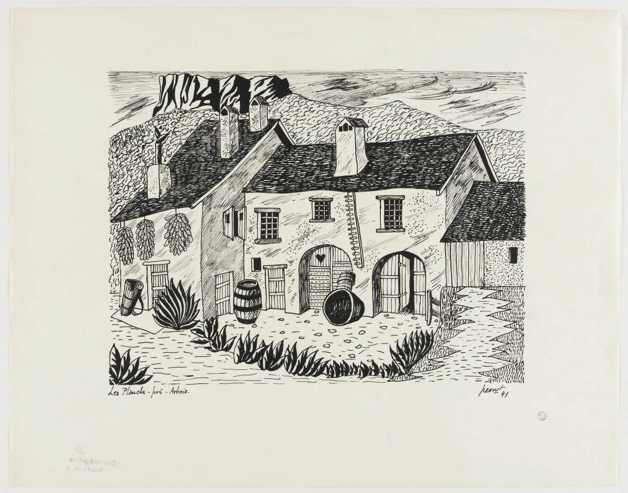 René Perrot dessin Les Planches-près-Arbois Franche-Comté, France 1943 1943.18.13 Photo photo RMN-JEAN_GILLES Berizzi