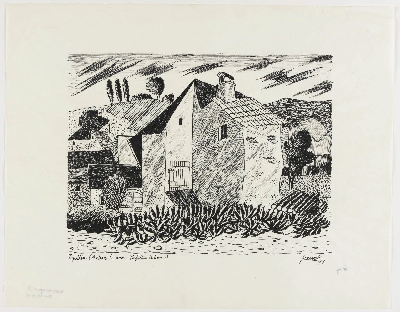 René Perrot dessin Pupillin (Jura) Franche-Comté, France 1943 1943.18.16 Photo photo RMN-JEAN_GILLES Berizzi