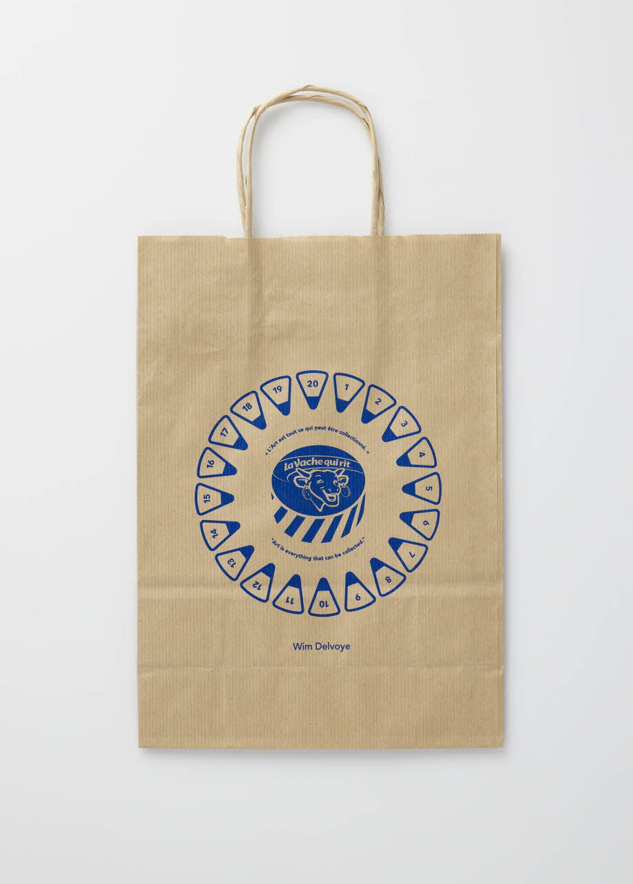 Wim Delvoye ; Lab’Bel sachet La Vache qui rit édition Collector Ile-de-France, Belgique 2017 2020.34.6 Photo Mucem / Marianne Kuhn