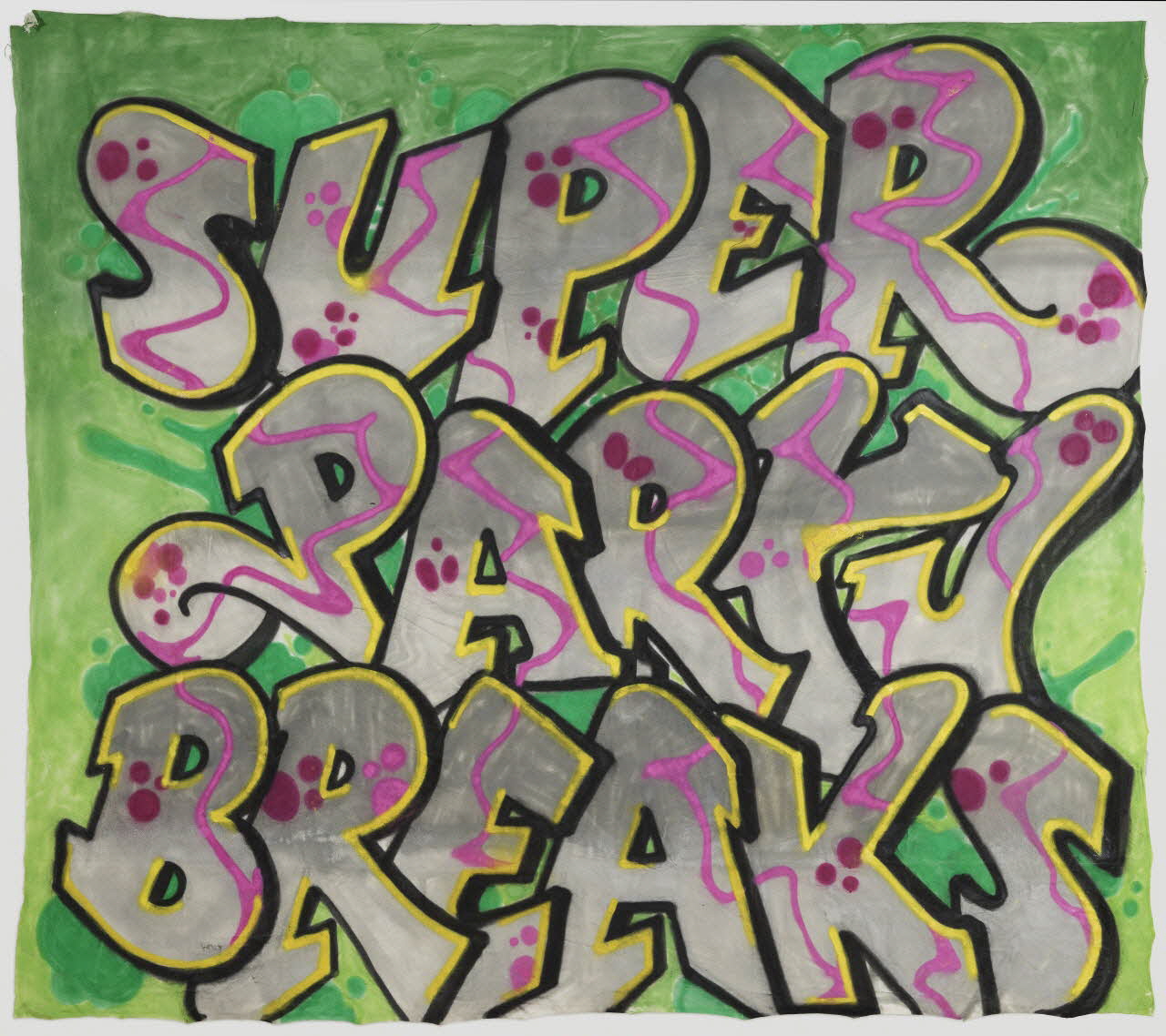 Agent toile peinte Fond de scène de break-dance 1998 2021.3.1 Photo Mucem / Marianne Kuhn