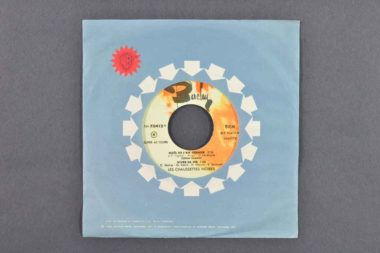 disque 45 tours Vivre sa vie 2001.69.16.2303.1-2 Photo Mucem