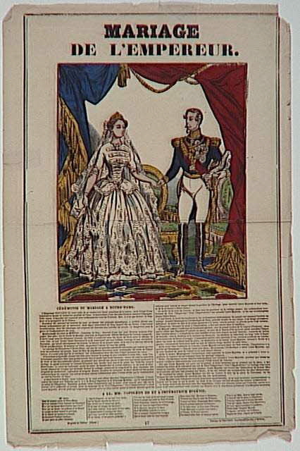 Pellerin estampe MARIAGE  DE L'EMPEREUR. Lorraine, France 1853-1870 1950.39.836 Photo RMN-Grand Palais (Mucem)