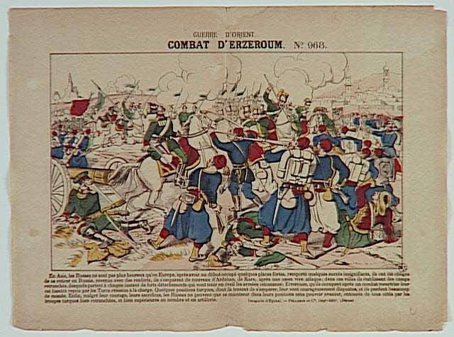 Pellerin estampe GUERRE D'ORIENT.  COMBAT D'ERZEROUM. Lorraine, France 1877 1950.39.1368 Photo RMN-Grand Palais (Mucem)