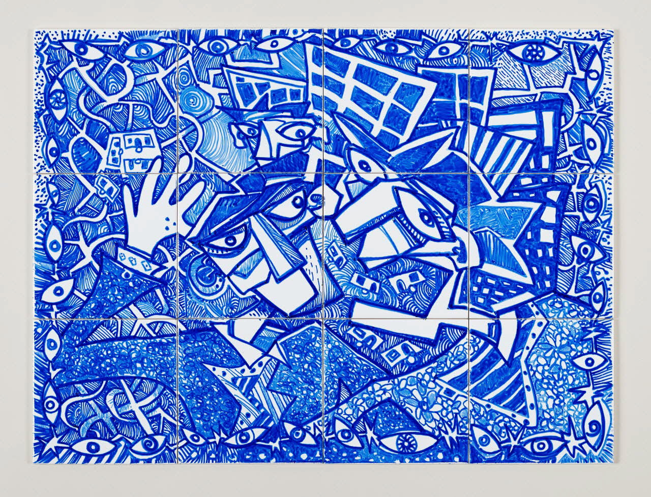 Gabi Jimenez panneau décoratif Gitans des villes, Gitans de campagne Ile-de-France, France 2020 2021.15.2.1-12 Photo Mucem / Marianne Kuhn