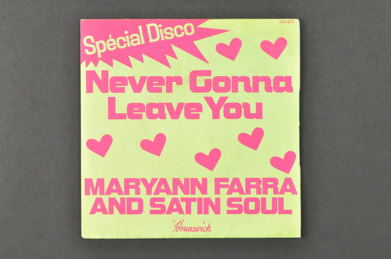 disque 45 tours Never gonna leave you 2001.69.16.2604.1-2 Photo Mucem