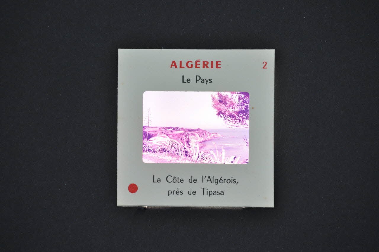 M Hamelle ; Ministère Des Affaires Algériennes diapositive Algérie, la côte de l'Algérois, près de Tipasa Ile-de-France, Algérie 1960 2002.157.1.3 Photo Mucem