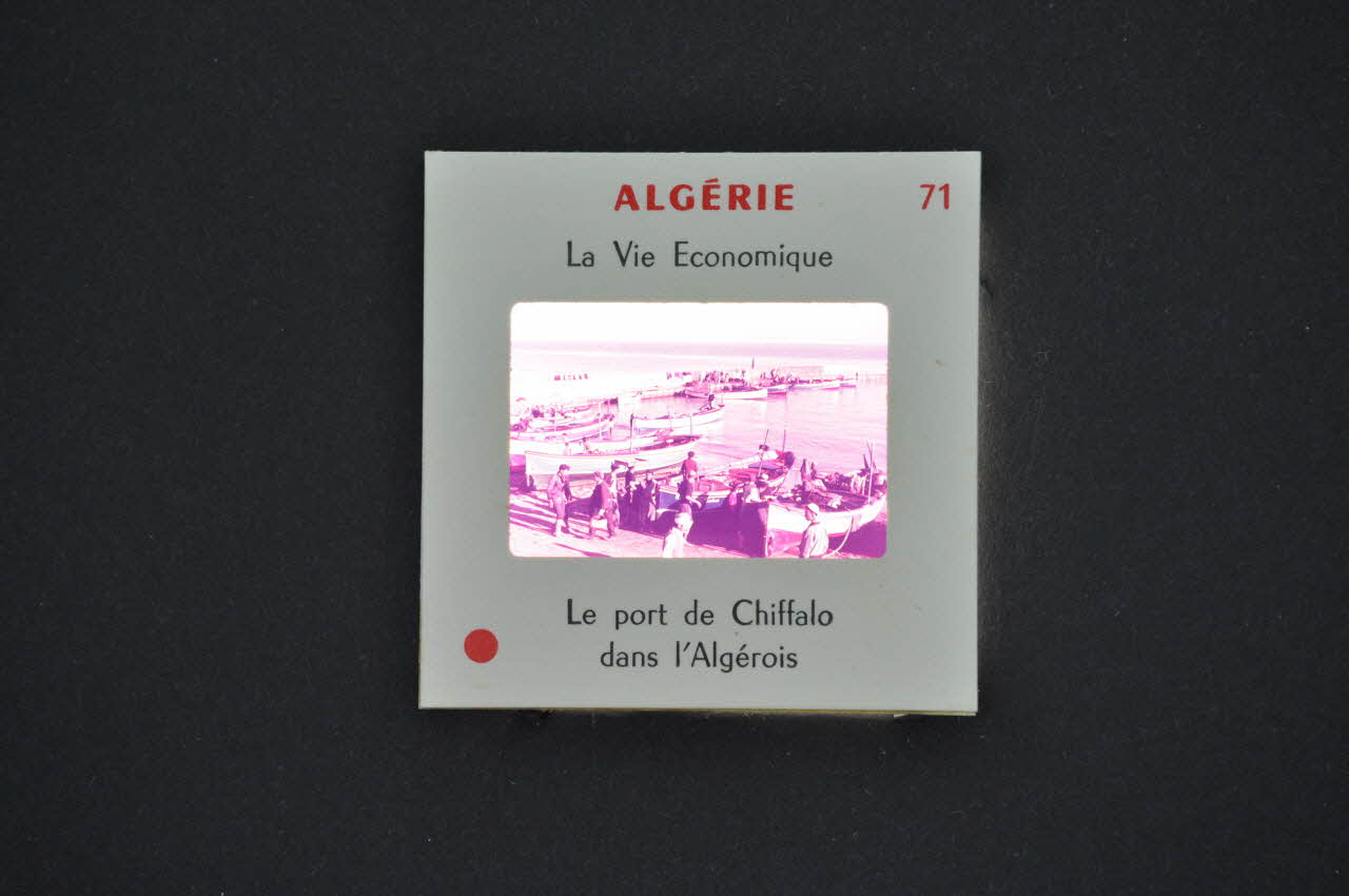 M Hamelle ; Ministère Des Affaires Algériennes diapositive Algérie. Le port de Chiffalo dans l'Algérois Ile-de-France, Algérie 1960 2002.157.1.72 Photo Mucem