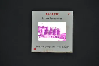 M Hamelle ; Ministère Des Affaires Algériennes diapositive Algérie. Usine de phosphates près d'Alger Ile-de-France, Algérie 1960 2002.157.1.78 Photo Mucem