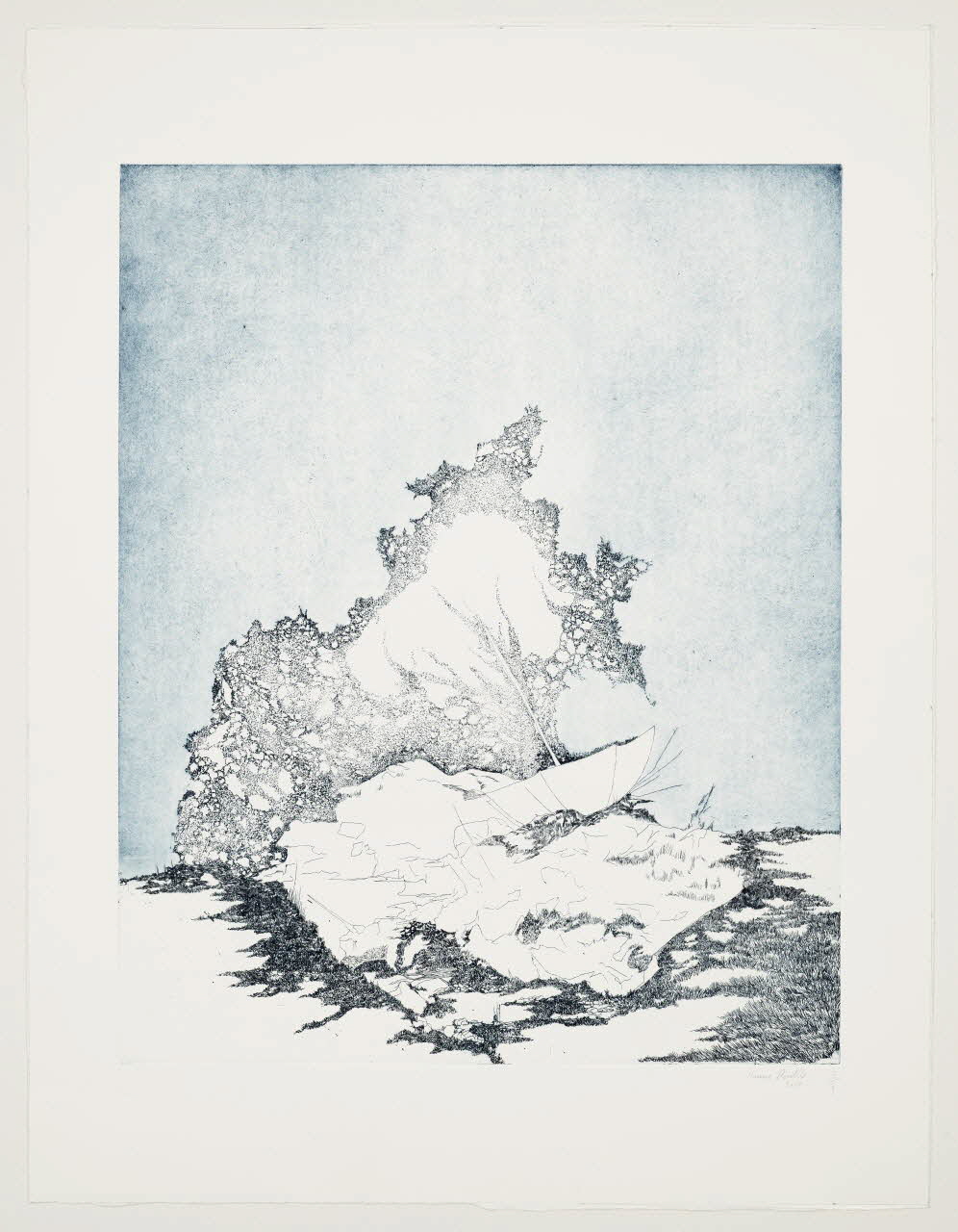 Marina Rosselle gravure In winter Nord-Pas-de-Calais, France 2016-2017 2021.23.3.2 Photo Mucem / Marianne Kuhn