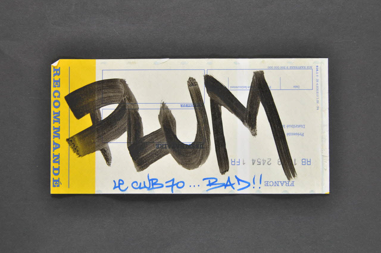 Plume art graphique Tag sur papier de La Poste Midi-Pyrénées, France 2001-2002 2002.167.14 Photo Mucem