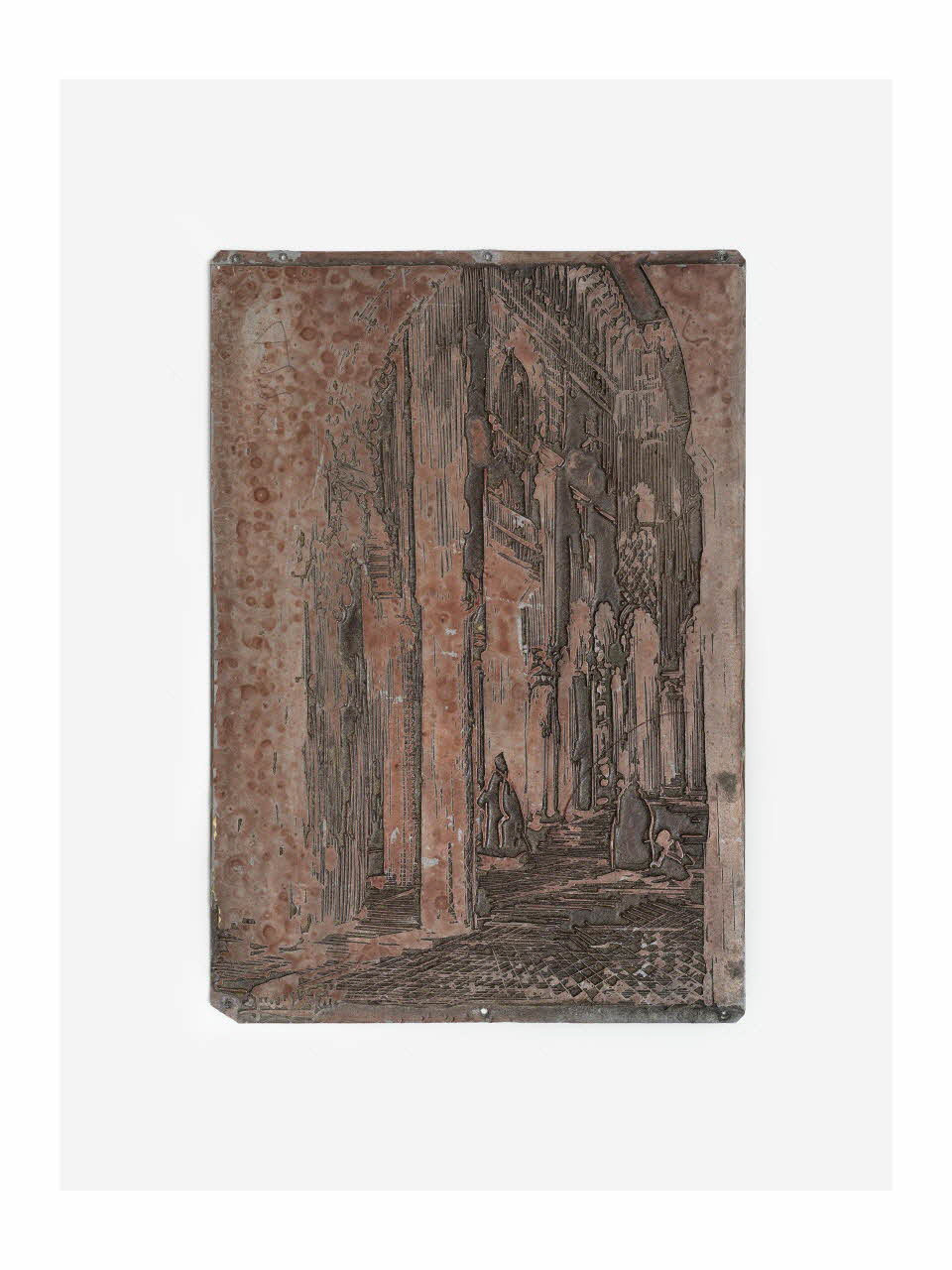 Théophile-Jean Delaye plaque d'impression Tombeaux saadiens Rabat-Salé-Kénitra, Maroc 1950 2019.8.56 Photo Mucem/ Yves Inchierman