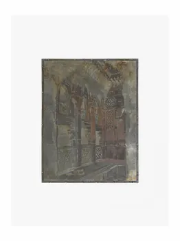 Théophile-Jean Delaye plaque d'impression Madrasa de Fès Rabat-Salé-Kénitra, Maroc 1950 2019.8.57 Photo Mucem/ Yves Inchierman