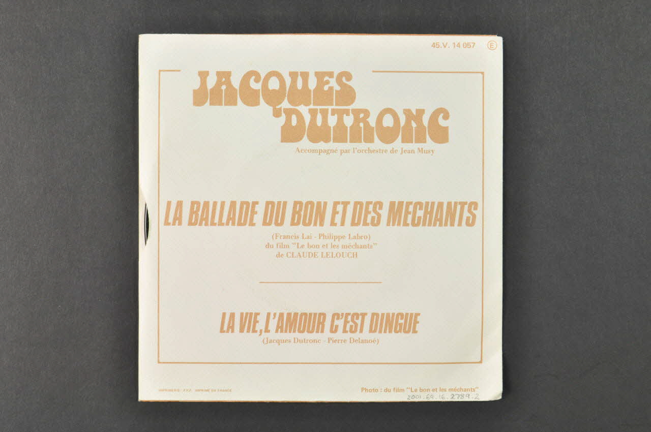 disque 45 tours La ballade du bon et des méchants 2001.69.16.2789.1-2  Photo Mucem