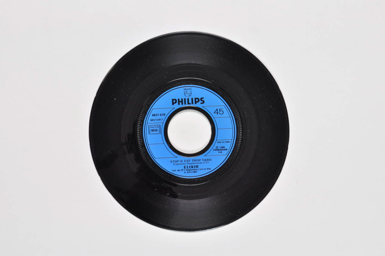 disque 45 tours Stop il est trop tard 2001.69.16.2810 Photo Mucem