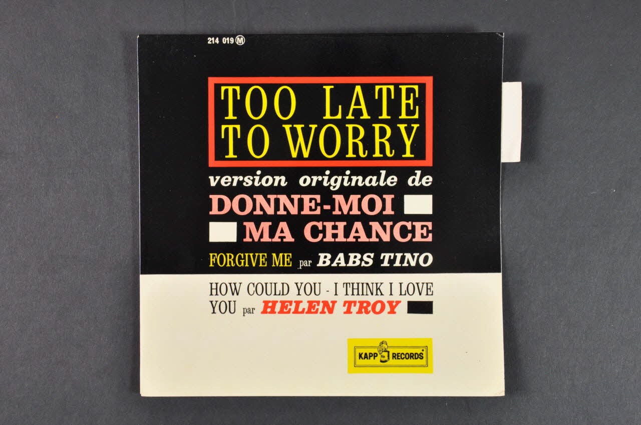 pochette de disque I think I love you 2001.69.16.2898 Photo Mucem