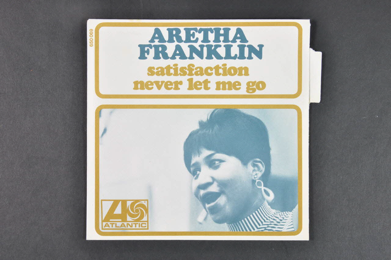 Aretha Franklin ; Atlantic Records pochette de disque Never let me go France 1968 2001.69.16.2970 Photo Mucem