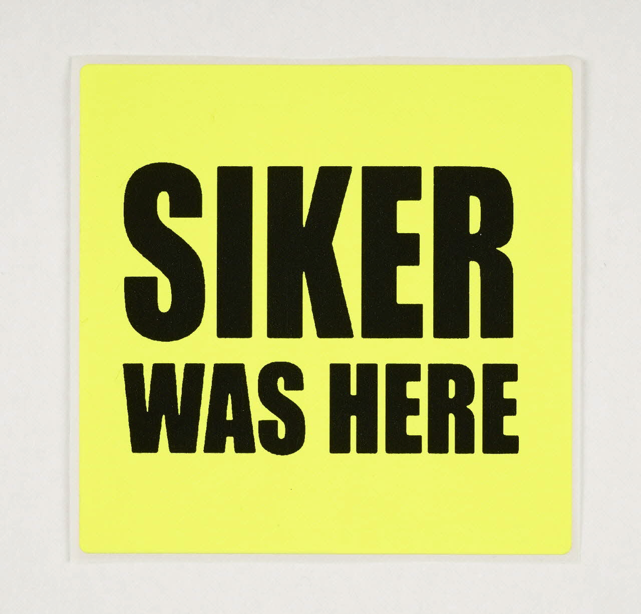 Sike autocollant Sticker "Siker was here" Midi-Pyrénées, France 2020 2022.5.3 Photo Mucem / Marianne Kuhn