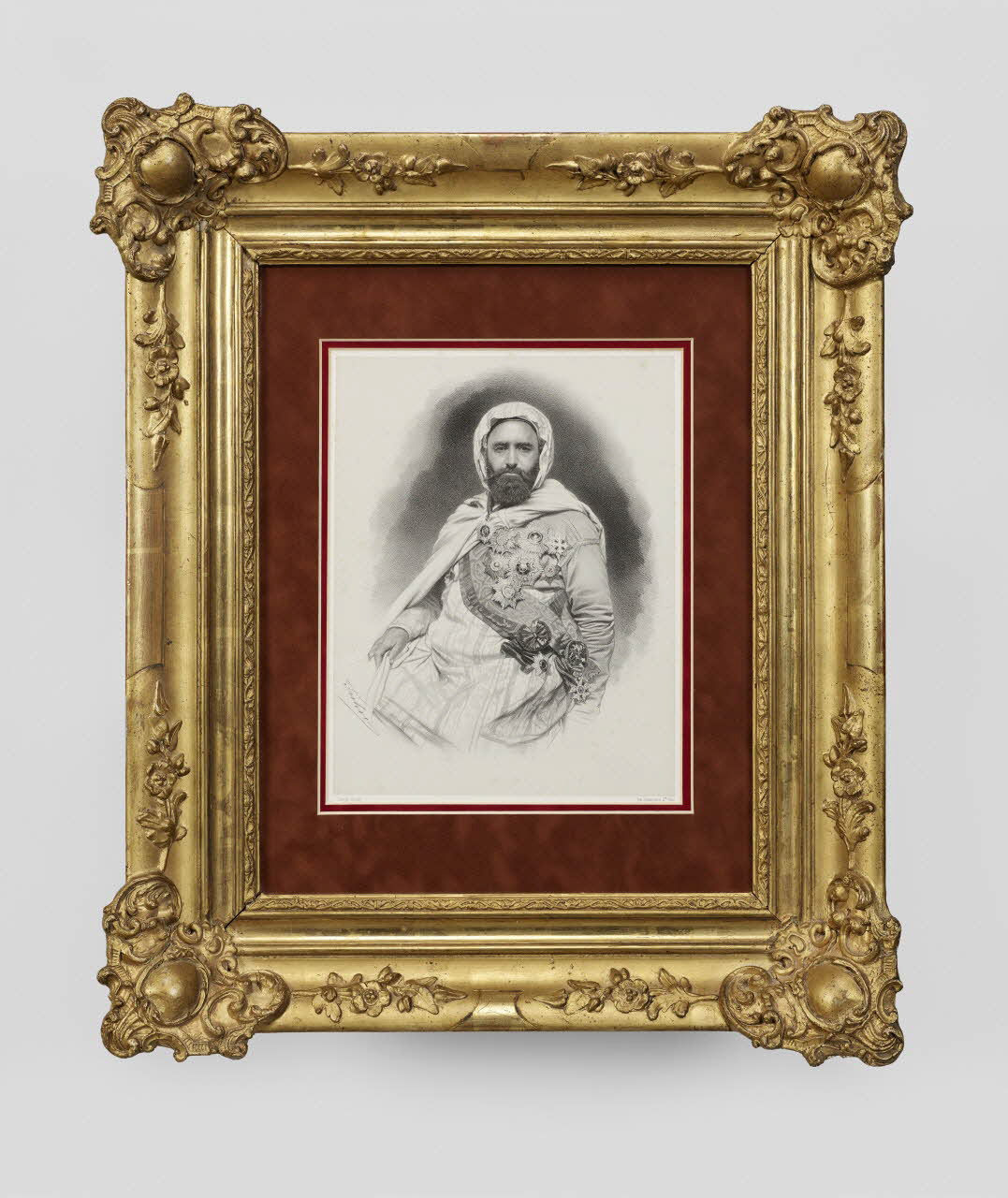 Etienne Carjat ; Fuhn ; Joseph Lemercier estampe Abd el-Kader lle-de-France, France 1865-1883 2022.1.22 Photo Mucem / Marianne Kuhn
