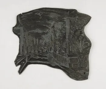 Théophile-Jean Delaye plaque d'impression Jardins Rabat-Salé-Kénitra, Maroc 1950 2019.8.53 Photo Mucem / Marianne Kuhn