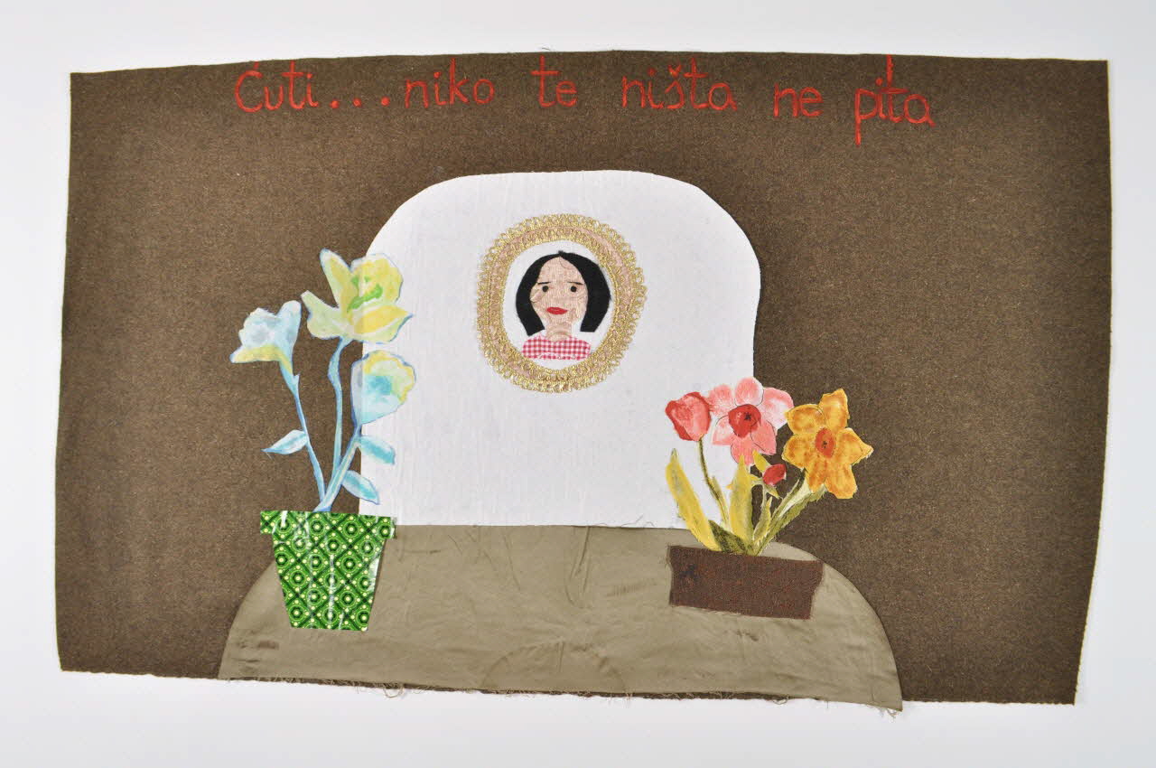 Sandra Dukic tableau Cuti...niko te nista ne pita Bosanska Krajina, Bosnie-Herzégovine 2006 2007.63.4 Photo Mucem