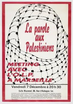 affiche La parole aux Palestiniens Provence-Alpes-Côte d’Azur, France 1973 2022.19.9 Photo Mucem / Marianne Kuhn