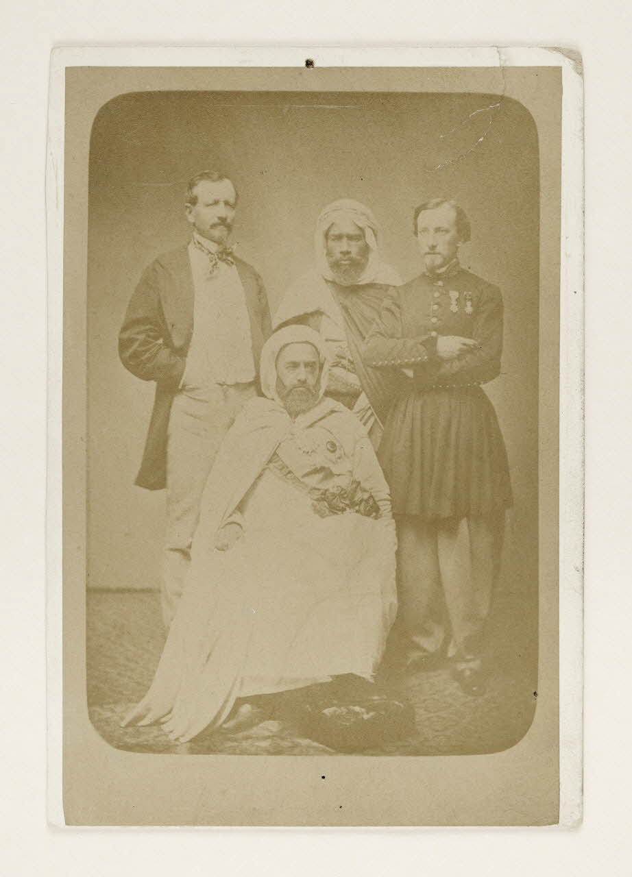 Louis-Jean Delton tirage photographique Abd el-Kader et trois proches Ile-de-France, France 1865 2022.1.21 Photo Mucem / Marianne Kuhn