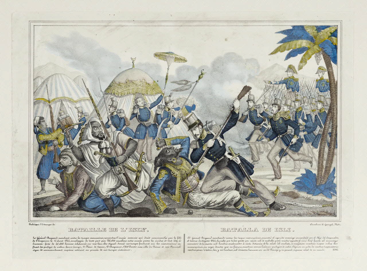 Charles Nicolas Gangel estampe Bataille de l'Isly Lorraine, France 1844-1845 2022.1.24 Photo Mucem / Marianne Kuhn