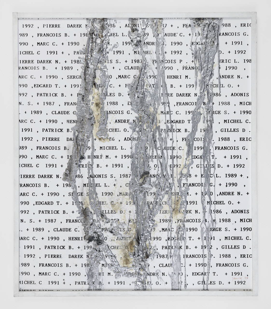 Michel Journiac Oeuvre Mur des amis morts (ou Icône des amis morts) Ile-de-France, France 1993 2021.25.3 Photo Mucem / Marianne Kuhn