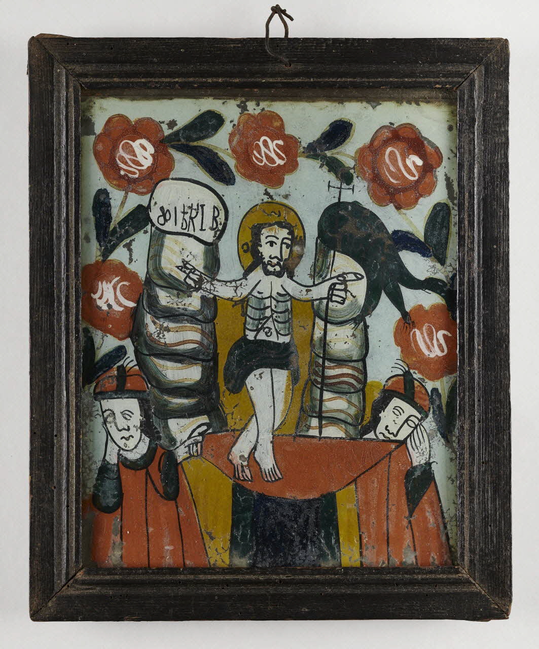 peinture sous verre Résurrection 2018.26.2 Photo Mucem / Marianne Kuhn