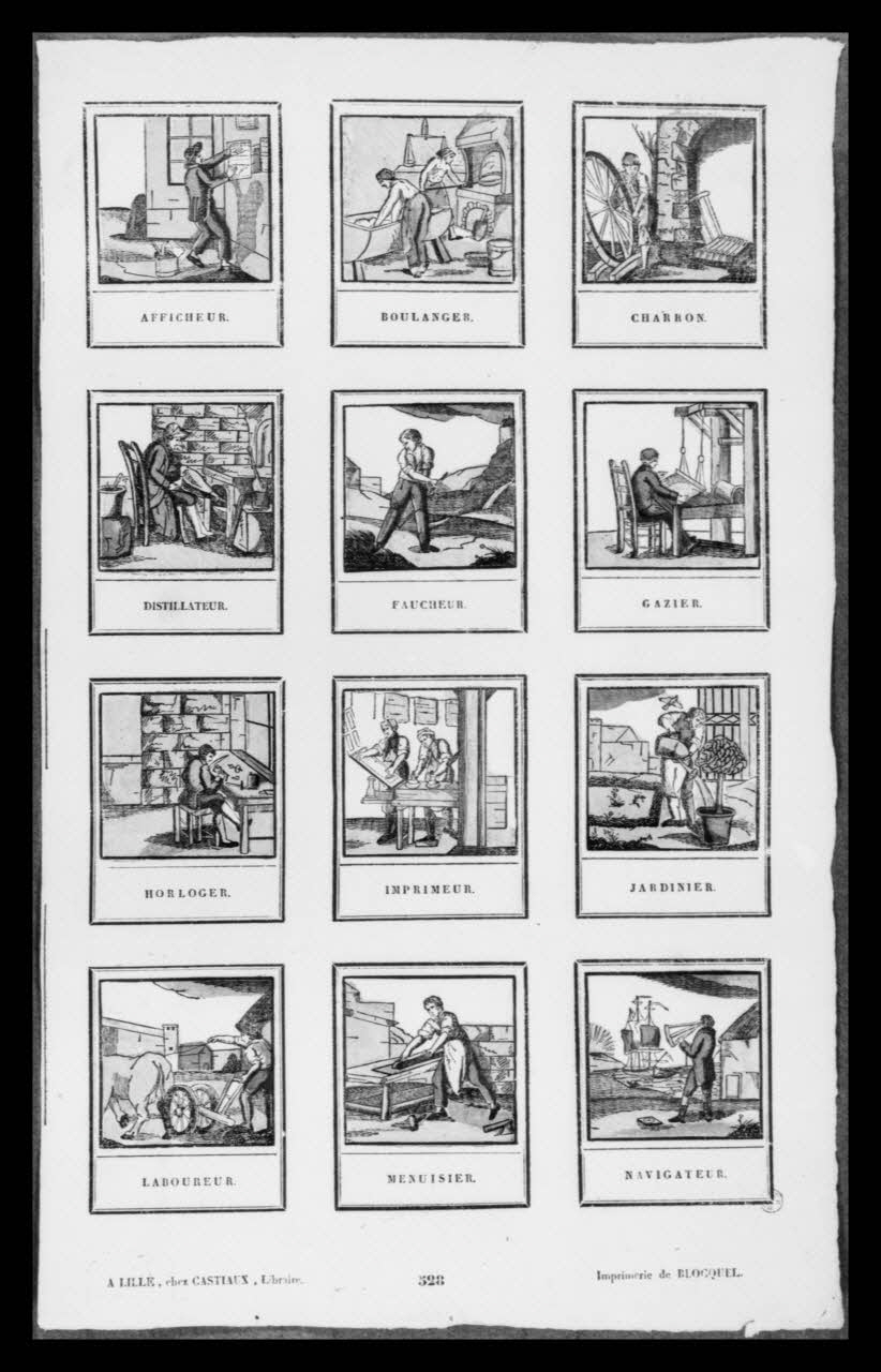 Microfilm Service photographie Image représentant un afficheur. Bois couleur. Blocquel (imprimeur) Ile-de-France, France 1958/6/1 Ph.1958.55.155 Photo