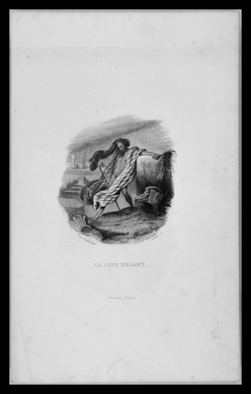 photographie Estampe. "Le Juif errant". Lithographie noir et blanc. Tony Joh…del. Joubert. Perrotin Ph.1959.83.34 Photo