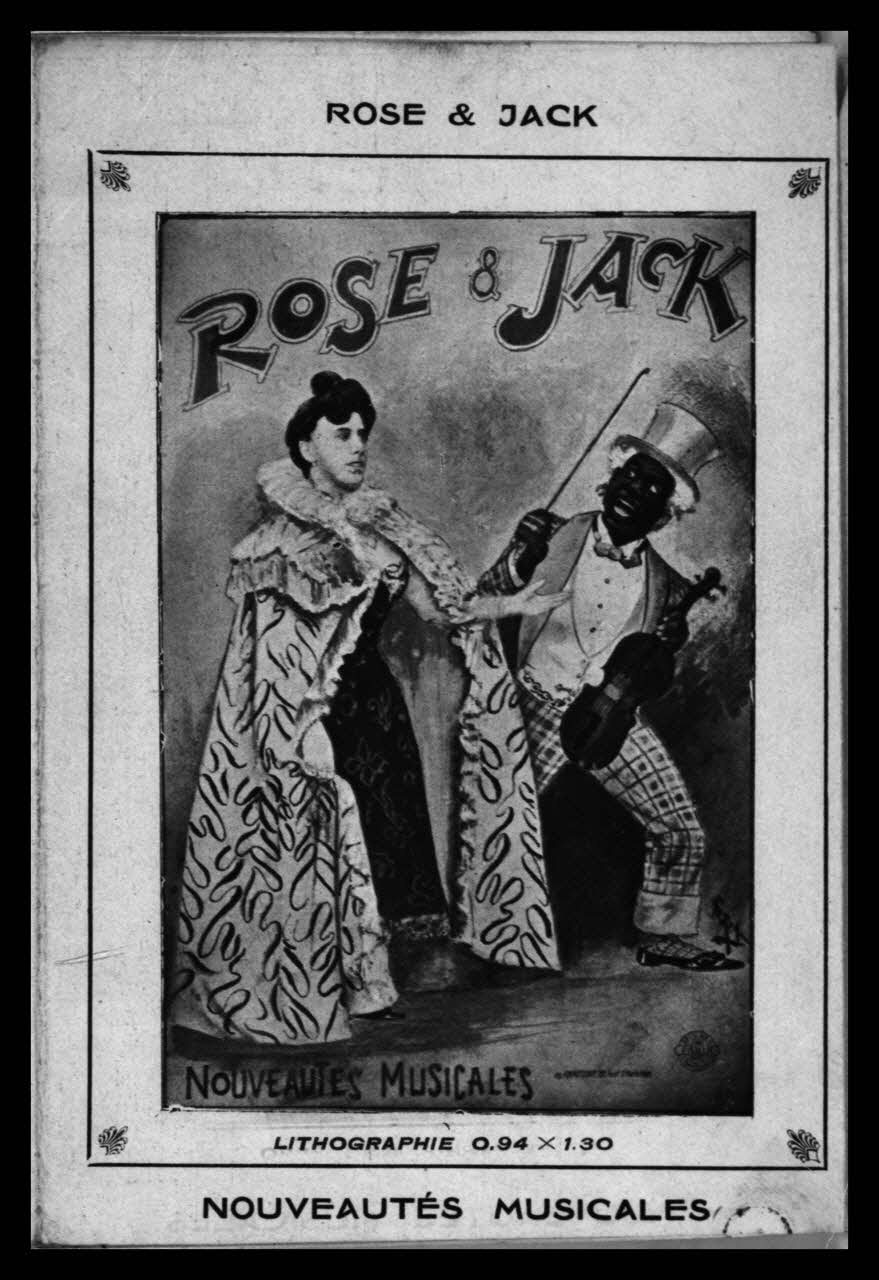 Microfilm Service photographie Dépliant. Reproduction industrielle. Affiche. "Rose et Jack. Nouveautés musicales". Dimensions : 94 cm x 130 cm France 1960/4/1 Ph.1960.54.11 Photo