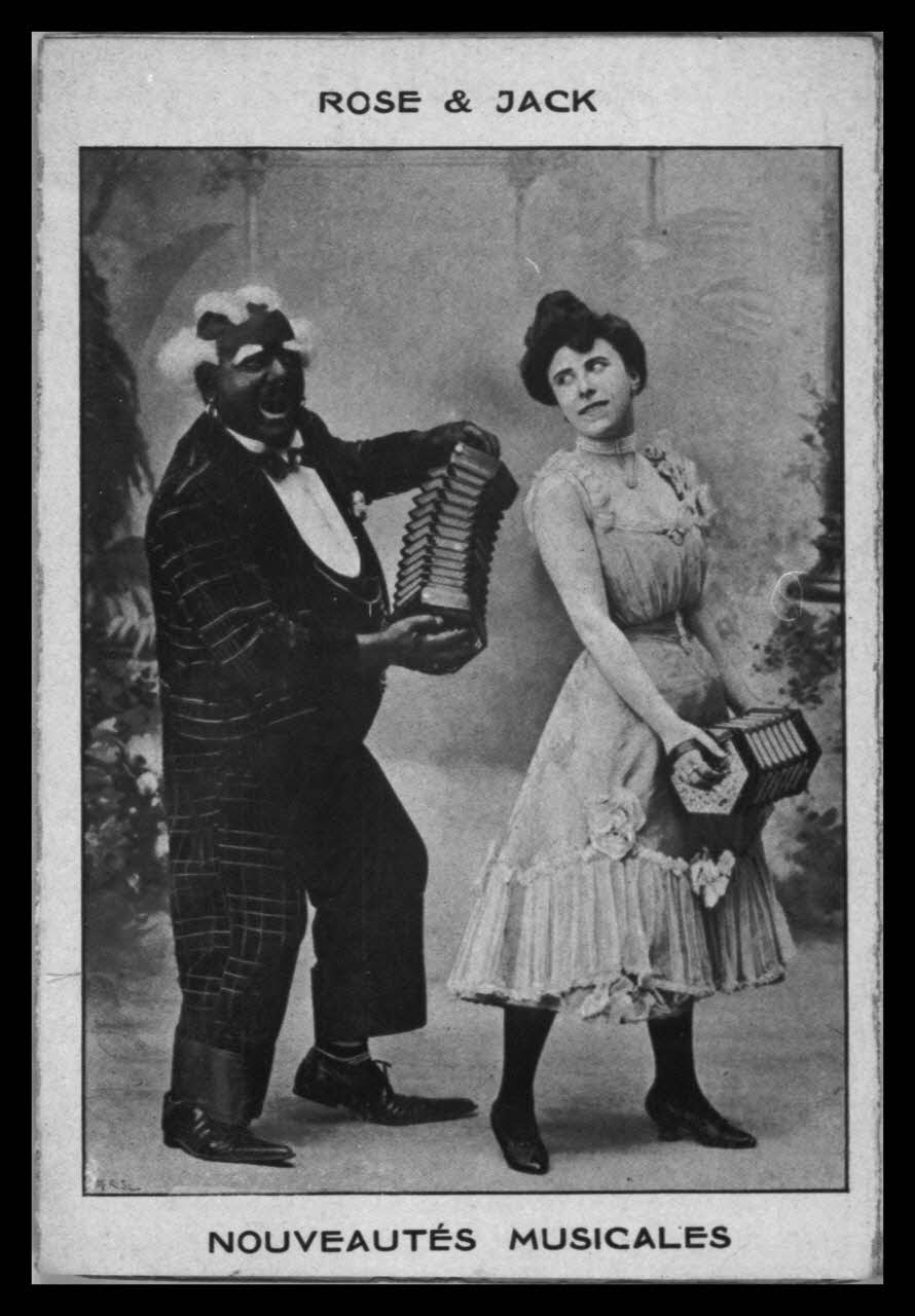 Microfilm Service photographie Dépliant. Reproduction industrielle (lithographie noir et blanc). "Rose et Jack. Nouveautés musicales". Signé M. Farnier. Violon et ballon France 1960/4/1 Ph.1960.54.8 Photo