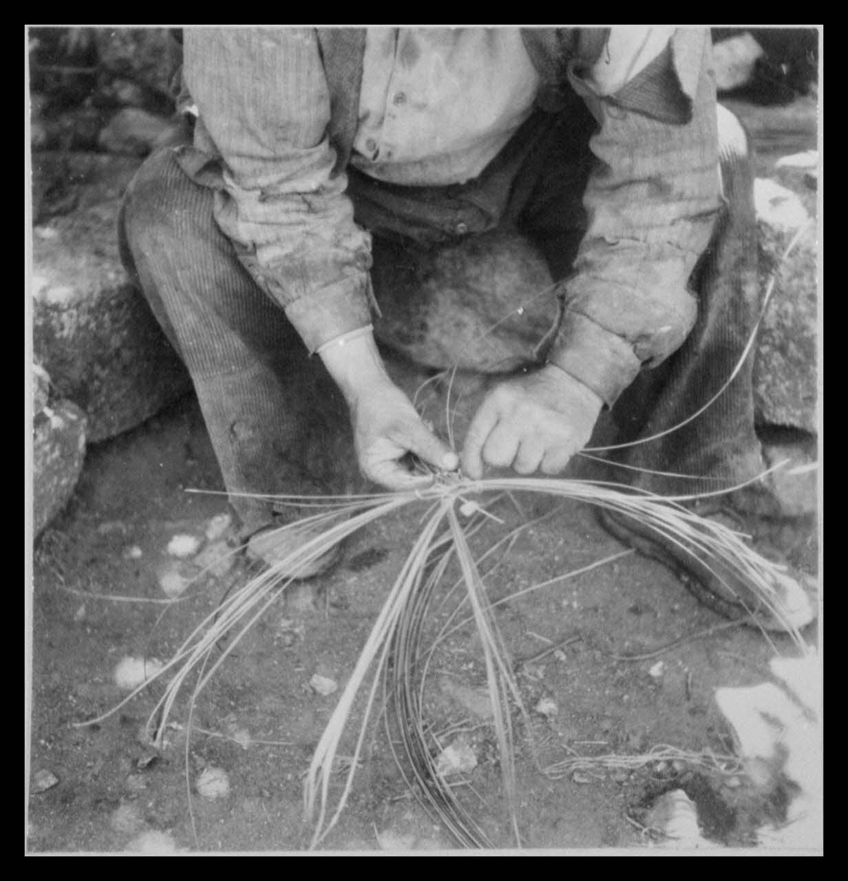 Isac Chiva photographie Bergerie de Paradelle : fabrication des formes à fromages Corse, France 1956/8/1 Ph.1962.80.14 Photo