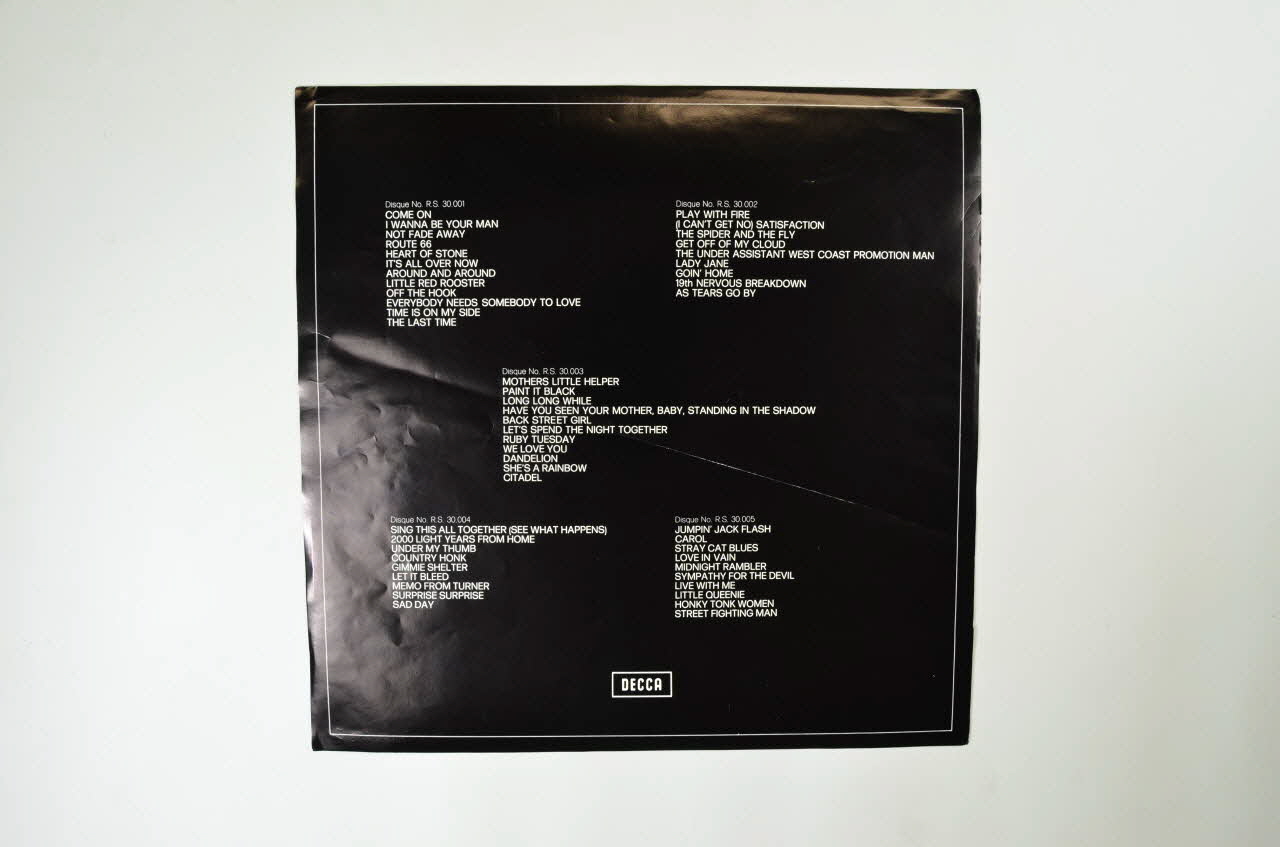 FEUILLE DE PRESENTATION The Rolling Stones 2001.69.16.313.7 Photo Mucem