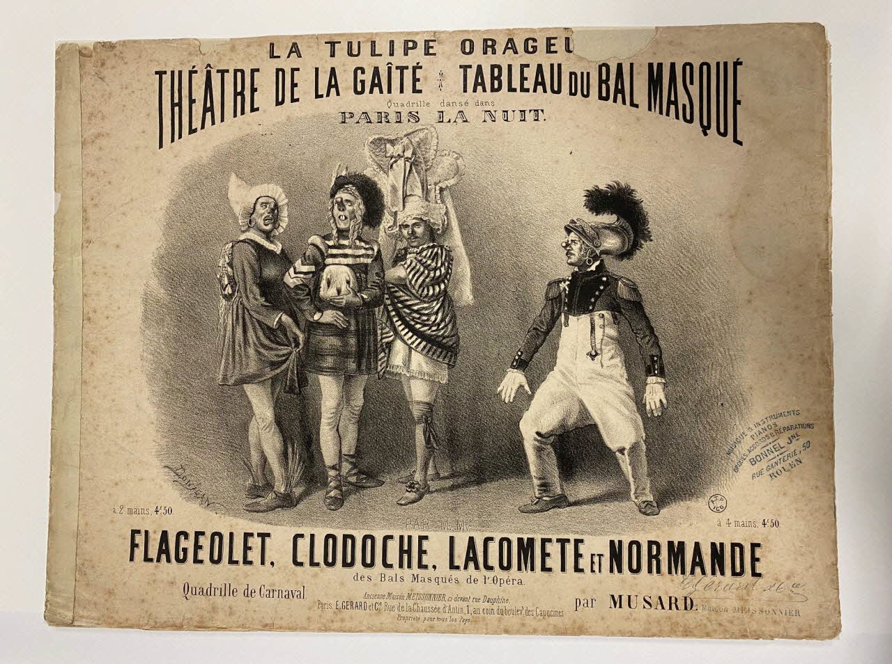 estampe THEATRE DE LA GAITE  TABLEAU DU BAL MASQUE 1951.65.135 Photo