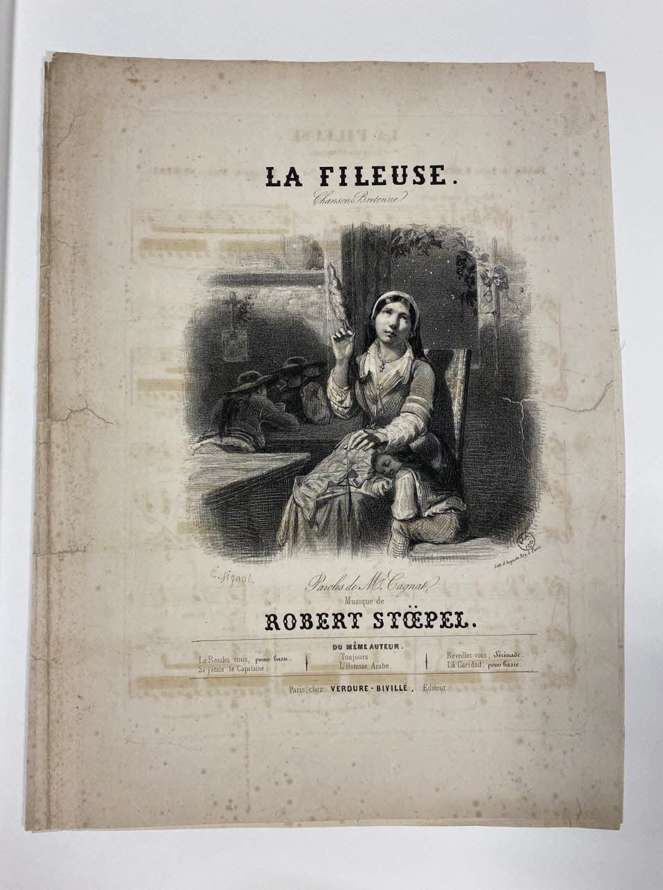 estampe LA FILEUSE. 1951.65.245 Photo