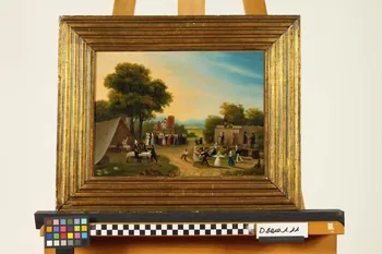 Jouhaux tableau Une fête villageoise en Normandie Normandie 1830 1938.163.2.1-2 Photo Mucem