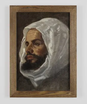 Jean-Baptiste-Ange Tissier tableau Portrait d'un compagnon de l'émir Abd el-Kader Centre-Val de Loire, France 1852 2022.2.1 Photo Mucem / Marianne Kuhn