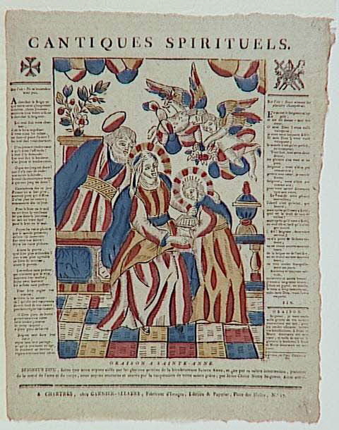 Pierre Paul Rubens ; Jacques-Pierre Garnier-Allabre imagerie ancienne CANTIQUES SPIRITUELS.  ORAISON A SAINTE-ANNE. Chartres 1815-1823 1952.39.52 Photo RMN-Grand Palais (Mucem)